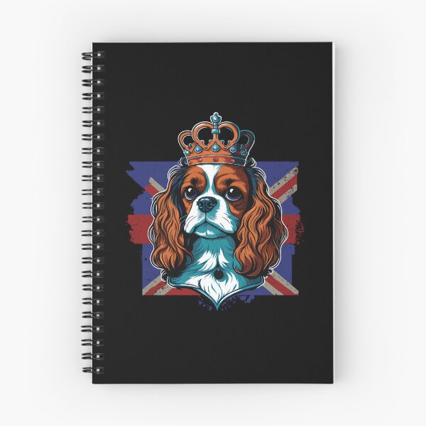 Item preview, king charles coronation Spaniel dog wearing a crown with Union Jack Flag designed and sold by Gerald Waters.