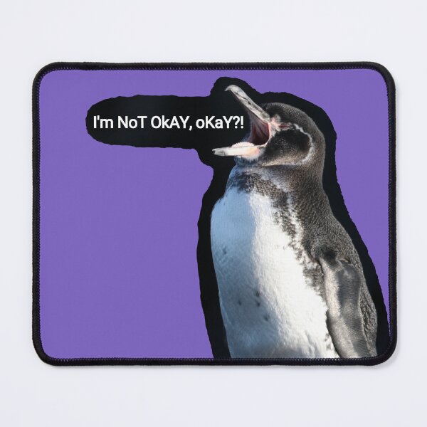 Item preview, (Light Purple #795FC1 Background) Galapagos Penguin is not okay, okay? designed and sold by SBPenguins.