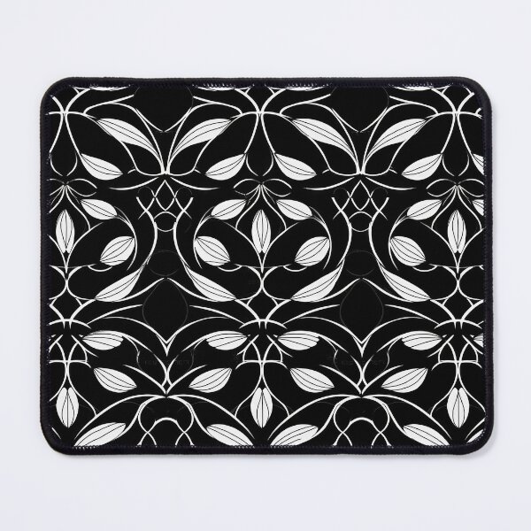 Item preview, Black and white ornate set of vintage floral pattern designed and sold by DAHAS.