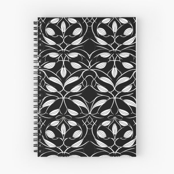 Item preview, Black and white ornate set of vintage floral pattern designed and sold by DAHAS.