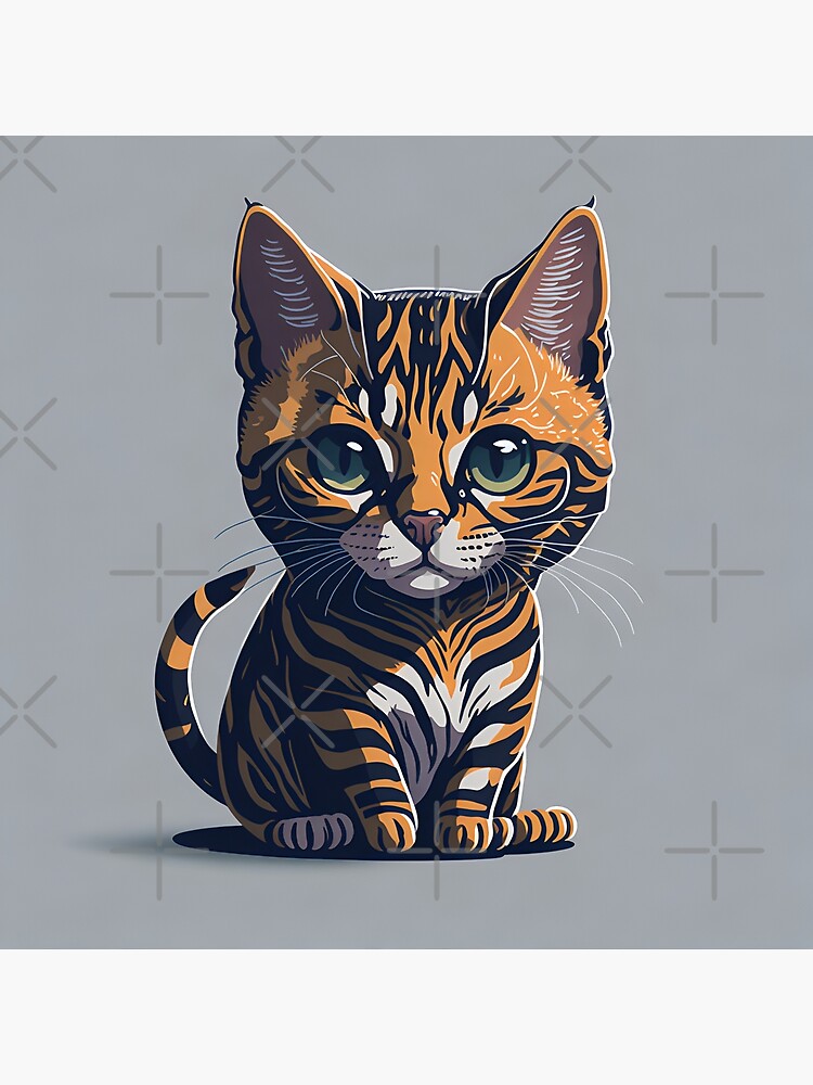 Bengal Beauty Cute Cat T Shirt Design Purrfectly Adorable