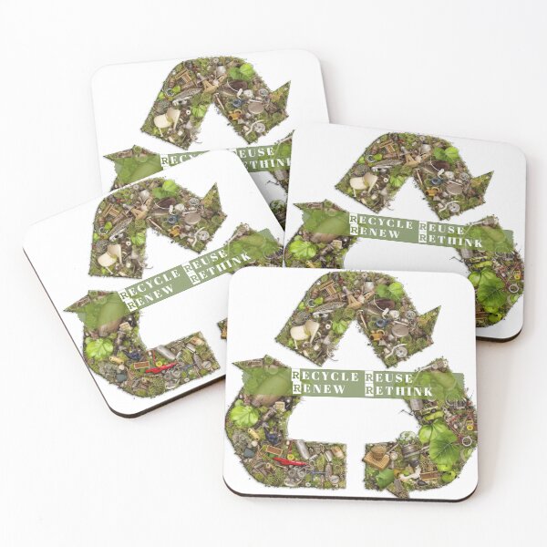 Item preview, Recycle Reuse Renew Rethink Art Sticker for Eco-Activism designed and sold by TheCreativeFab.
