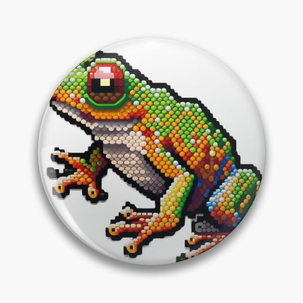 Pixelated Frog Sticker for Sale by HelArt