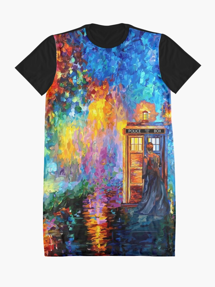 Alternate view of Mysterious Man at beautiful Rainbow Place Graphic T-Shirt Dress
