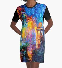 Mysterious Man at beautiful Rainbow Place Graphic T-Shirt Dress