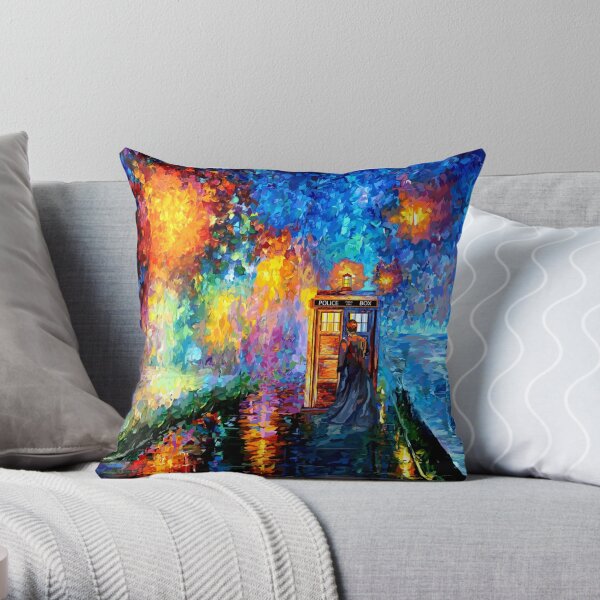 Mysterious Man at beautiful Rainbow Place Throw Pillow