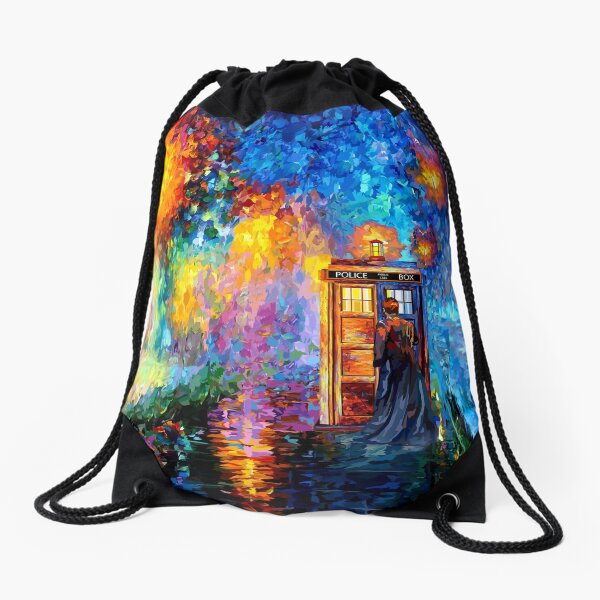 Mysterious Man at beautiful Rainbow Place Drawstring Bag