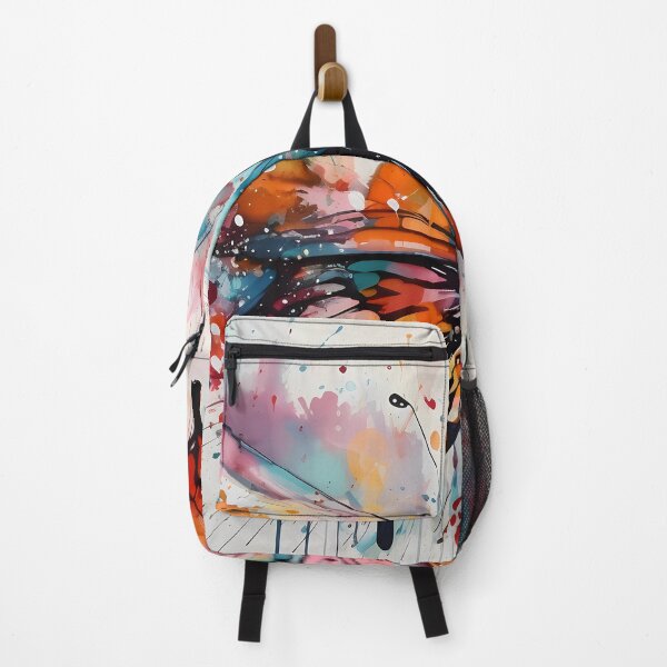 Item preview, Arithmetic Colorful Dropped Butterfly in a Graffiti style over white designed and sold by SingularityGeek.