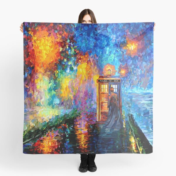 Mysterious Man at beautiful Rainbow Place Scarf