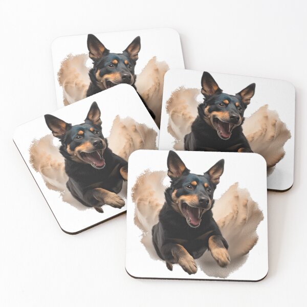 Item preview, Australian Kelpie Abstract artwork dust storm 1 designed and sold by ClawedCreations.