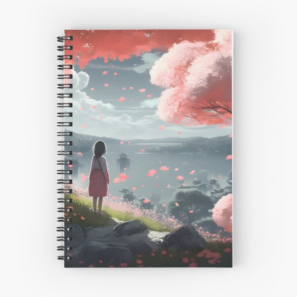 Artikelvorschau, Asian girl contemplating the arrival of cherry blossom along a riverbank entworfen und verkauft von SingularityGeek.