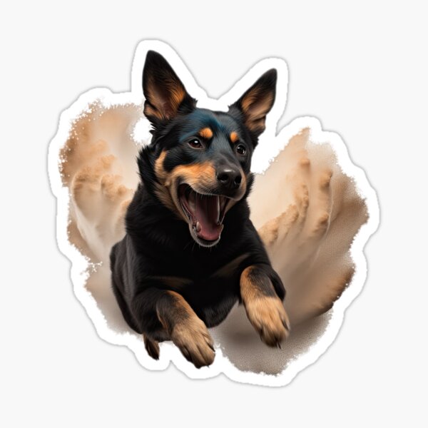 Item preview, Australian Kelpie Abstract artwork dust storm 1 designed and sold by ClawedCreations.