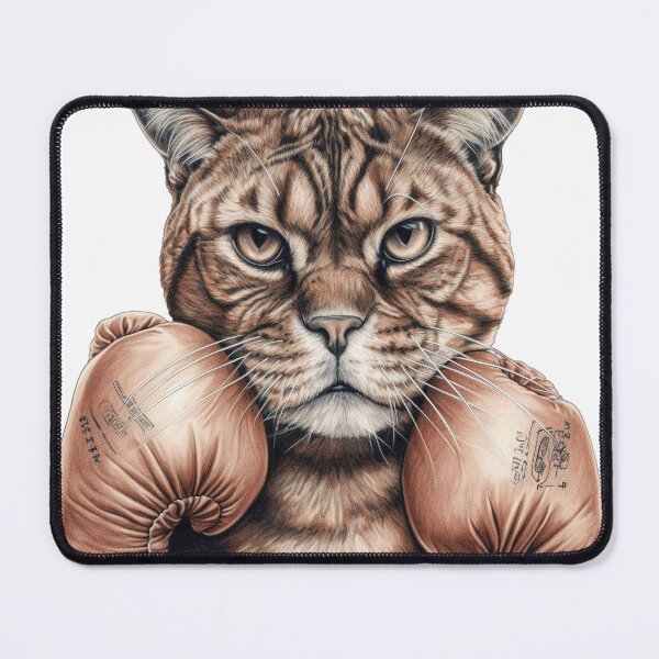 Item preview, Cat Miaw Boxer Hilarious Aesthetic Sticker Feline Fanatics designed and sold by TheCreativeFab.