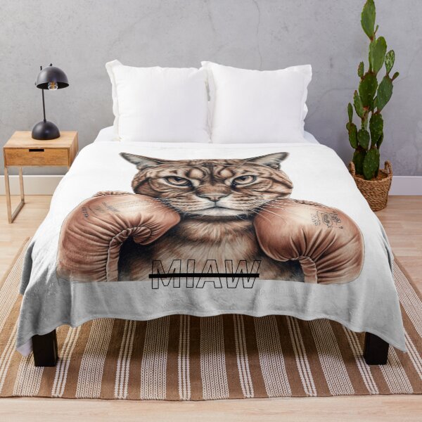 Item preview, Cat Miaw Boxer Hilarious Aesthetic Sticker Feline Fanatics designed and sold by TheCreativeFab.