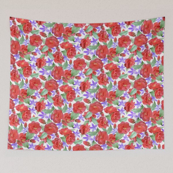 Item preview, Vintage Nostalgia Campanula Camelia Pattern Design designed and sold by Tina Veenstra.