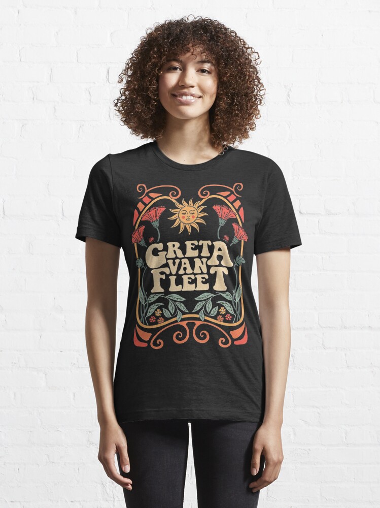 Disover Greta Van Fleet Sweatshirt, Retro GV Flee Shirt, Greta Van Fleet Merch, Dream In Gold Tour 2023 Sweatshirt | Essential T-Shirt
