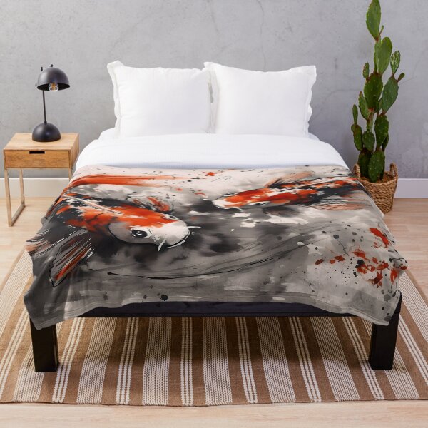 Item preview, Black and gold koi fish decolorizing as they swirl designed and sold by SingularityGeek.