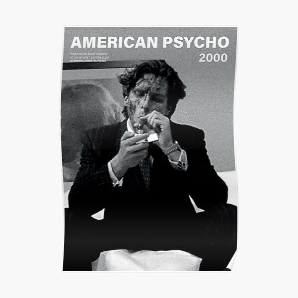 AMERICAN PSYCHO // movie poster, blurred Poster
