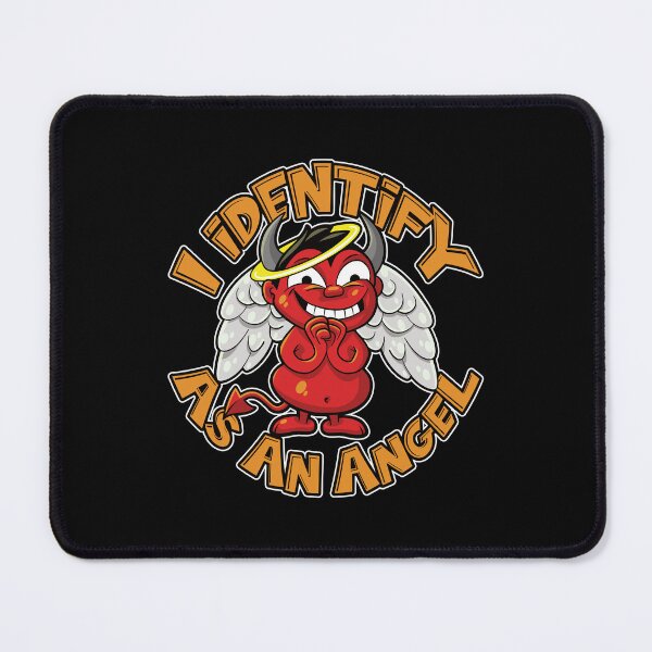 Item preview, I identify as an angel, a heavenly disguise for your devilish side designed and sold by robimerch.