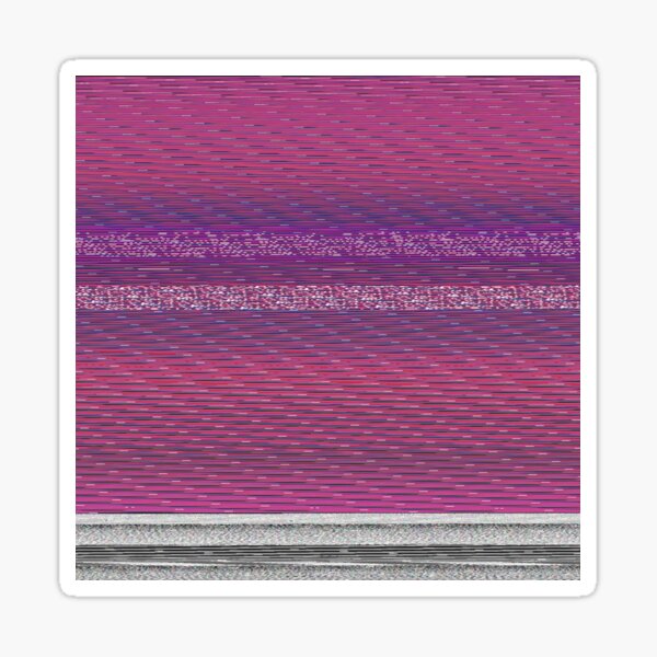 Arte Glitch Vaporwave Rosa - databending abstracto con pixels en tonos rosados y ruido Pegatina