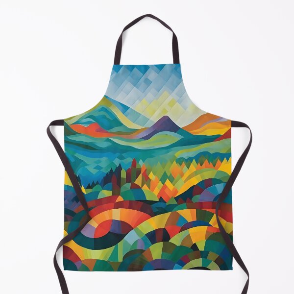 Artikelvorschau, Colorful landscape formed by geometric figures and repetitive patterns entworfen und verkauft von SingularityGeek.