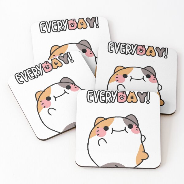 Item preview, Cute Kawaii Chubby Chonky Calico Cat - Better yourself everyday designed and sold by Annisa Yuwanda.