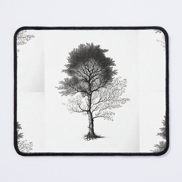 Item preview, Minimalist Antique Tall Tree Sketch Art 5 - Black and White Drawing designed and sold by Artishock - Sensory Overload.