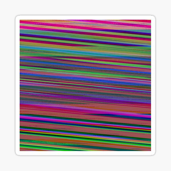 Arte Glitch Multicolor - databending abstracto con pixels de varios colores llamativos Pegatina
