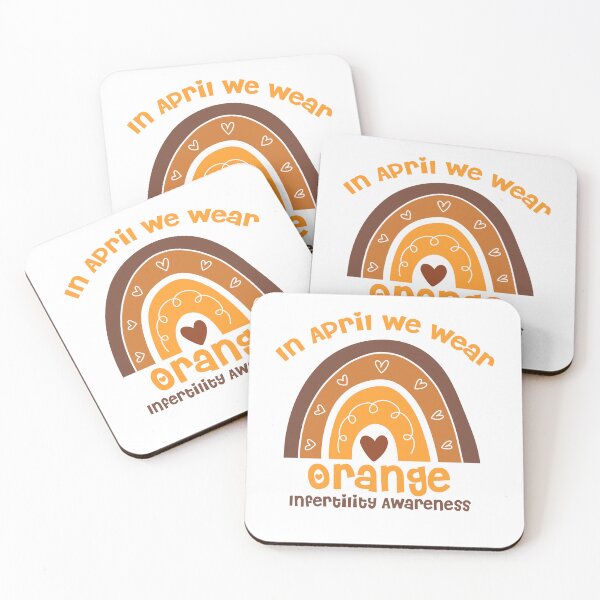Item preview, In April We Wear Orange Infertility Awareness Week Rainbow  designed and sold by Laura J Devera ⭐⭐⭐⭐⭐.