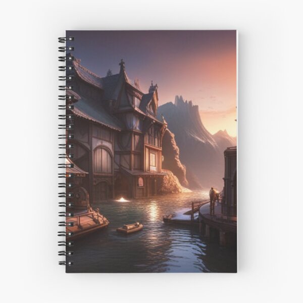 Item preview, AI Generated Town On A Lake designed and sold by Sebsson.
