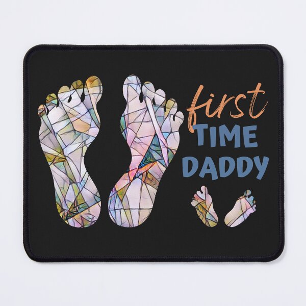 Item preview, First Time Daddy Happy Father's Day Mosaic Feet Design designed and sold by artbybiyan.