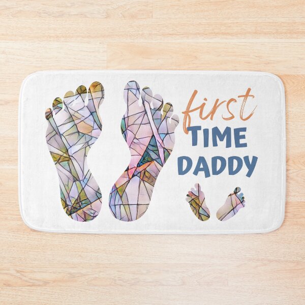 Item preview, First Time Daddy Happy Father's Day Mosaic Feet Design designed and sold by artbybiyan.