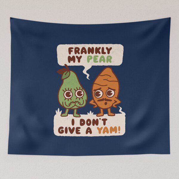 Item preview, Frankly My Pear I dont give a Yam - Cute Kawaii Movie Pun designed and sold by WeirdPunderful.