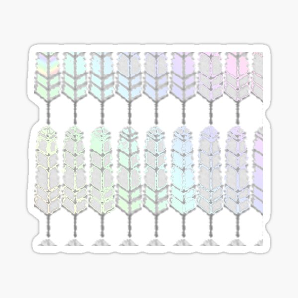 Featherpastelrainbowed Sticker
