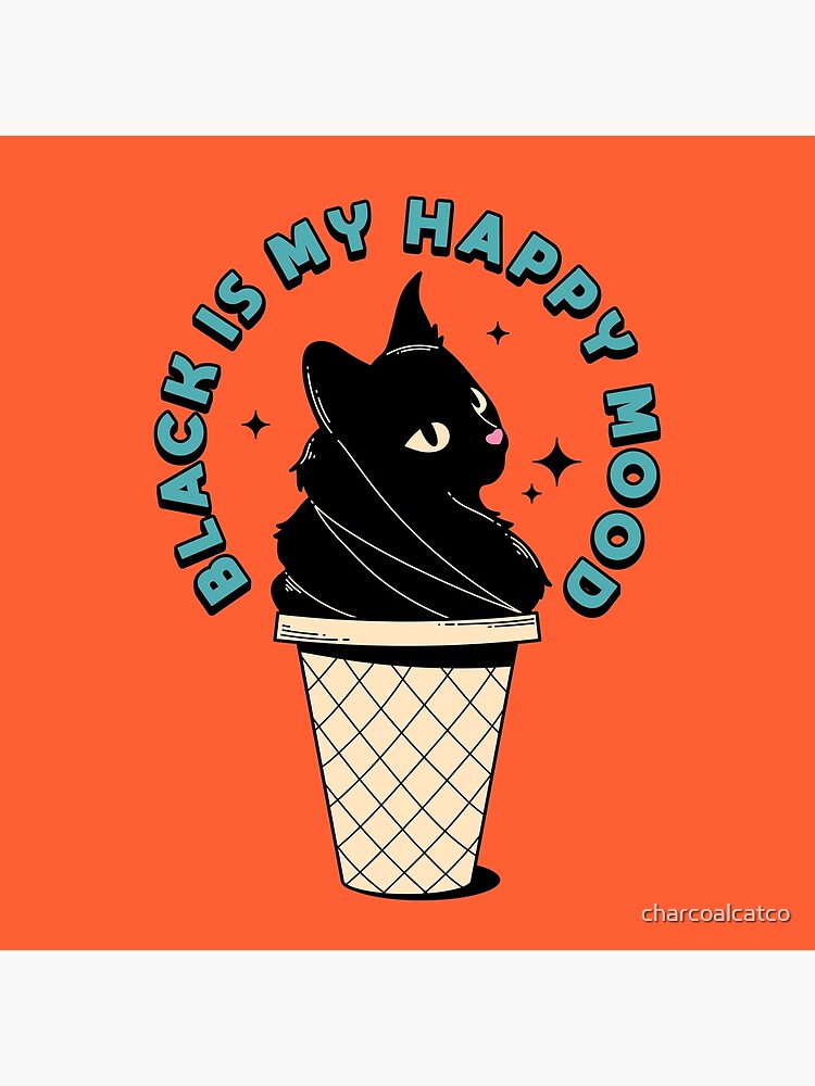 Black Cat icon in Ice Cream Style