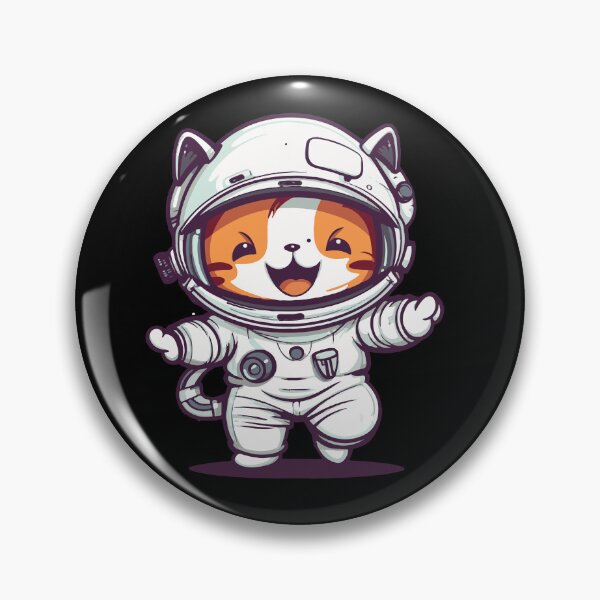 Artikelvorschau, Cat Miaw Astronaut: An Upbeat and Fun Illustration, black  entworfen und verkauft von jonathandsillva.