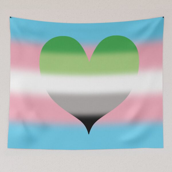Aperçu de l'œuvre Gradient Transgender Aromantic Pride Flag créée et vendue par Sum-Thangs.