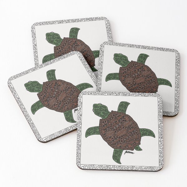 Aperçu de l'œuvre Tortue à motifs fidjiens créée et vendue par designsbygracep.