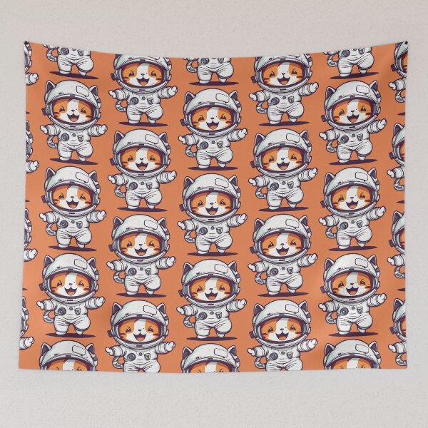 Item preview, Cat Miaw Astronaut: An Upbeat and Fun Illustration, Orange designed and sold by jonathandsillva.