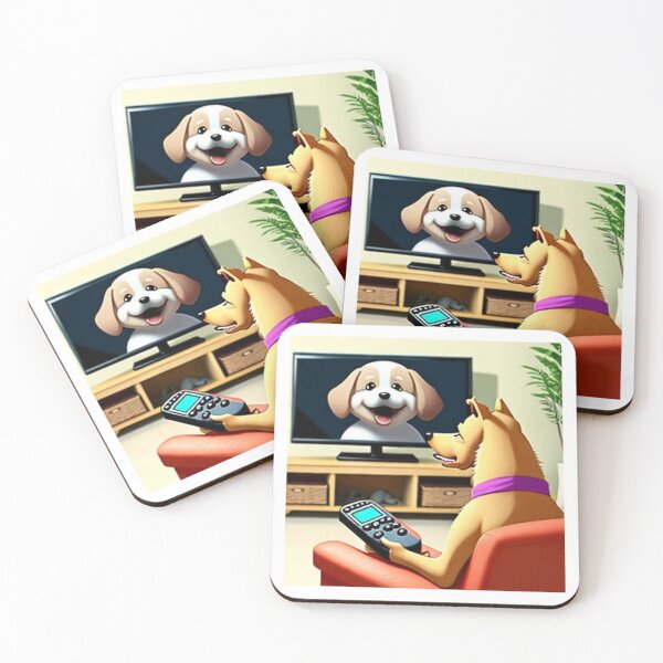 Item preview, Funny animated dog watching tv designed and sold by masteriven.