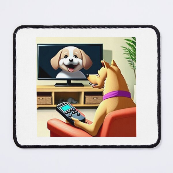 Item preview, Funny animated dog watching tv designed and sold by masteriven.