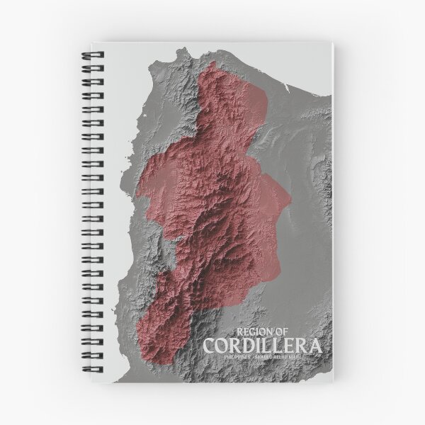 Item preview, Cordillera Shaded Relief Map (Red) designed and sold by pogreyes.