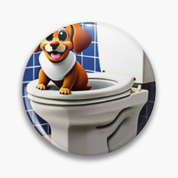 Item preview, Funny animated dog in toilet designed and sold by masteriven.