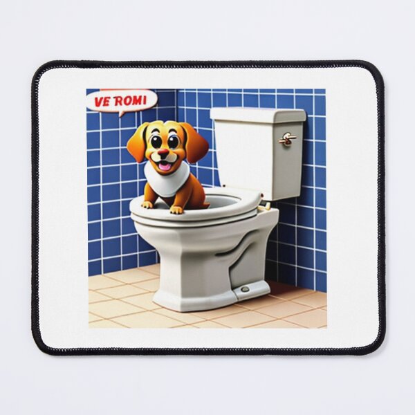 Item preview, Funny animated dog in toilet designed and sold by masteriven.