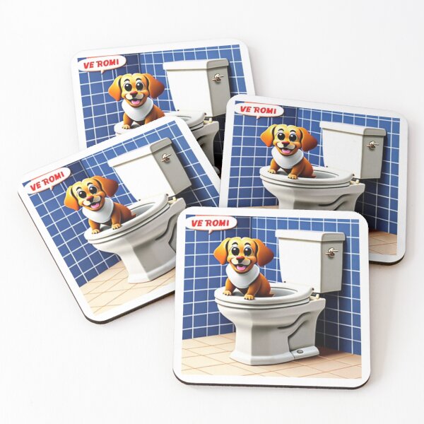 Item preview, Funny animated dog in toilet designed and sold by masteriven.