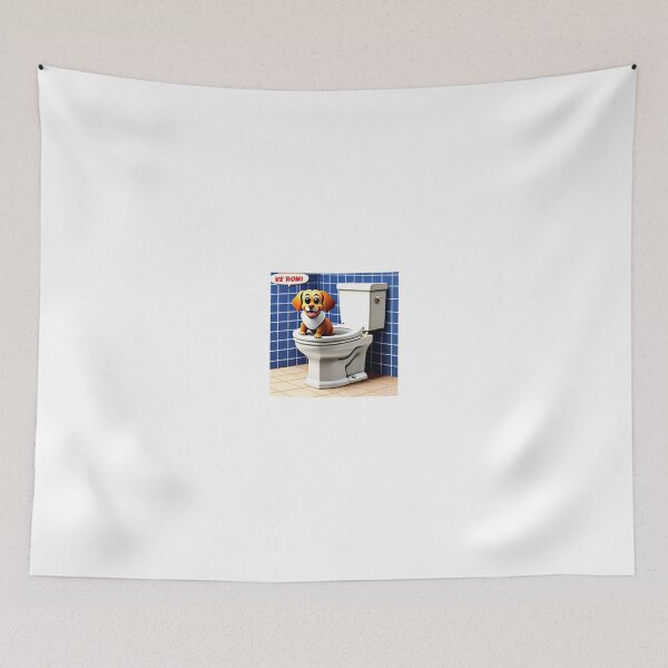 Item preview, Funny animated dog in toilet designed and sold by masteriven.