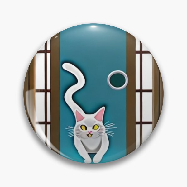 Item preview, Funny animated cat crashing on transparent door designed and sold by masteriven.