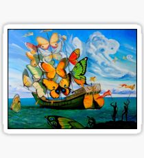 SCHMETTERLING LIEFERUNG: Vintage Dali abstrakte Malerei drucken Sticker
