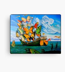SCHMETTERLING LIEFERUNG: Vintage Dali abstrakte Malerei drucken Leinwanddruck
