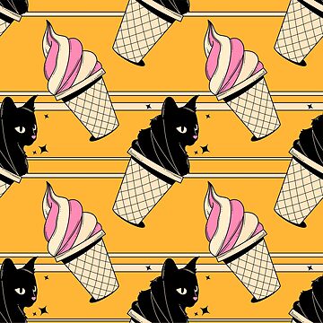 Black Cat icon in Ice Cream Style